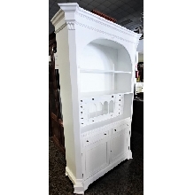 LIBRERIA BLANCA CON SECRETER MEDIDAS 112 X 44 X 185