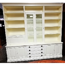 LIBRERIA LACADA MARFIL INGLESA 253 X 42 X 236