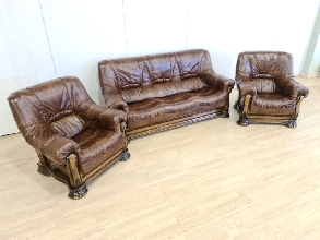 Sofas de piel Rusticos color marrón